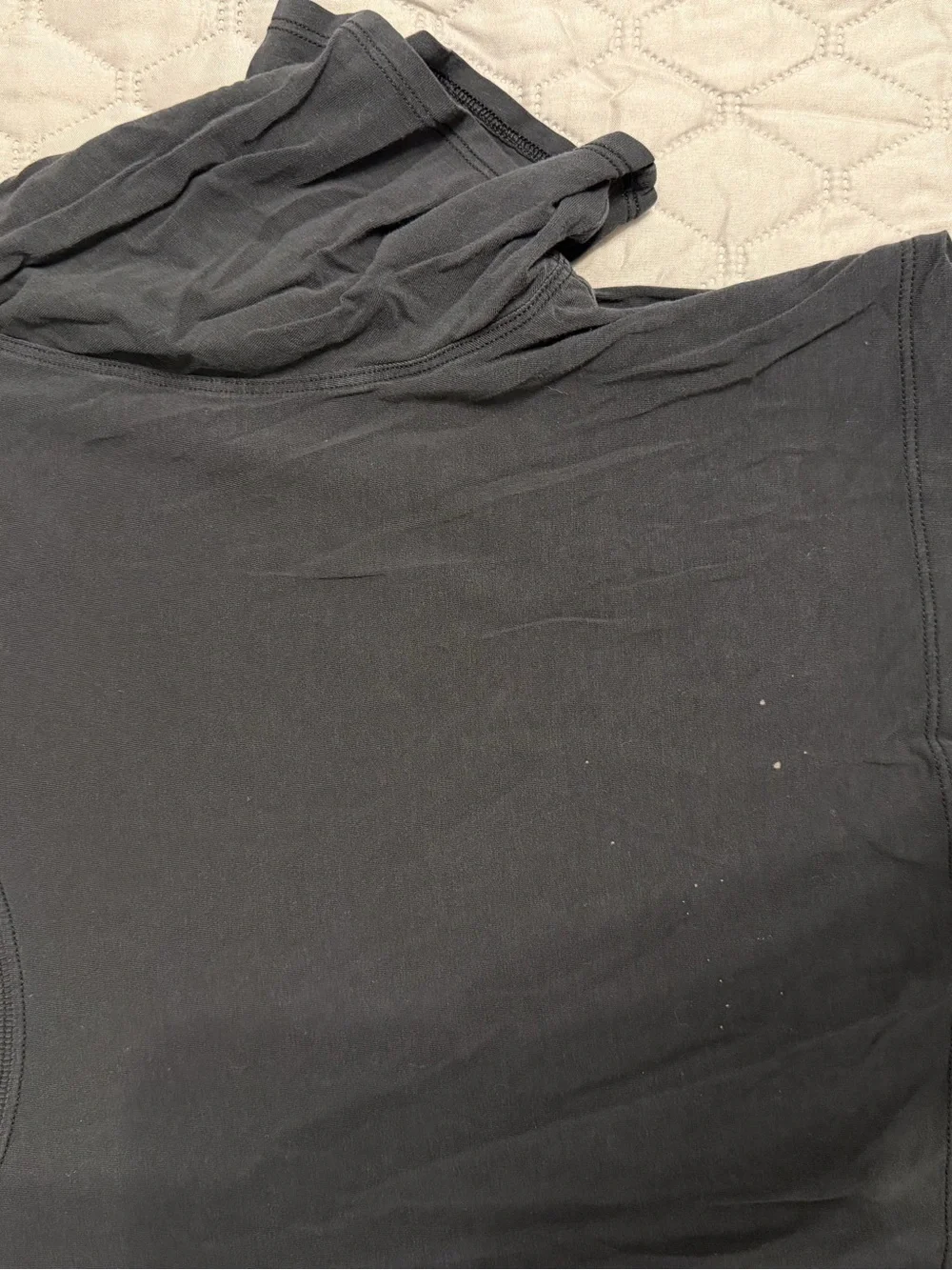 Lululemon Black Cropped Crewneck Tee - Size 8